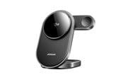 Telefon - Adapter i Ladowarka - Joyroom JR-W17 Qi 3-in-1 Wireless Inductive Charger - Black - JR-W17