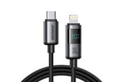 Kabel USB - Joyroom S-A16 Pro Prism Series 30W USB-C - Lightning Cable with Display 1.2m - Black - S-A16 PRO_CL