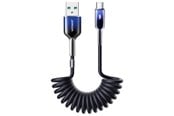 Kabel USB - Joyroom S-A43 Crystal-Clear Series 3A USB-A - USB-C spiral cable 1.5m - black - S-A43_AC