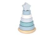 Zabawki dla niemowlat - Small Foot - Wooden Stacking Tower Blue - 7 pcs. - 12712