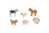 Zabawki dla niemowląt - Goki Wooden Farm Animals 6pcs. - 58320