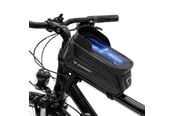Akcesoria rowerowe - Wozinsky Bike Frame Bag with Phone Case 1.7L Black (WBB28BK) - 5907769301438