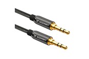 Kabel audio - Wozinsky universal mini jack cable 2x AUX cable 1.5 m black - 5907769307454