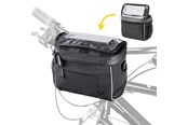 Akcesoria rowerowe - Wozinsky  Handlebar Bag Bike Shoulder Bag Black (WBHBB-01) - 5907769307539