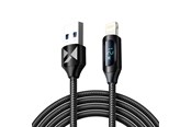 Kabel USB - Wozinsky USB-A Cable - Lightning  WUALC2 with LED Display 2.4A 2m - Black - 5907769308468