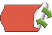 Papier, papier fotograficzny i etykiety - METO Price labels 22x12 flour red remov.6 rls/1000 - 9506156