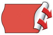 Papier, papier fotograficzny i etykiety - METO Price labels 26x16 flour red 6 rls/1000 - 9506169