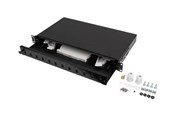Akcesoria sieciowe - Lanberg Fiber Patch Panel 12XSC Simplex 12XLC Duplex Rackmount 19" 1U Grey - FOP1-12SS-LDB