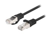 Kabel sieciowy - Lanberg patch cable - 3 m - black RAL 9004 - Czarny - 3m - PCF6-20CC-0300-BK