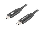 Kabel USB - Lanberg - USB-C cable - USB-C to USB-C - 1 m - CA-CMCM-40CU-0010-BK
