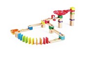 Klocki konstrukcyjne - Hape Wooden Marble Track Set Domino - 50pcs. - E1102