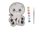 Kreatywne gry - Wins Holland Canvas Painting - Octopus - incl. Brush and 6 colors of paint - PB530C
