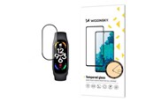 Telefon - szklo ochronne - Wozinsky Full Glue Durable Full Screen Tempered Glass with Frame for Xiaomi Mi Band 8 - Black - 9145576281451