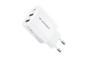 Telefon - Adapter i Ladowarka - Wozinsky CWCUCW 30W USB-C / 2 x USB-A AC Charger - White - 5907769308567