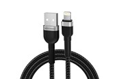 Kabel USB - Wozinsky WNBAL1 USB-A / Lightning 2.4A 1m Cable - Black - 5907769308697