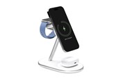 Telefon - Adapter i Ladowarka - Puro Mag Station Qi2 3-in-1 Wireless Charger Compatible with MagSafe - White - PUFCCSQIMAG6AWWHI
