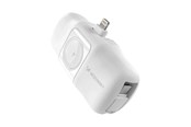 Powerbank - Wozinsky WF16-YLS 5000mAh 15W Lightning Mini Power Bank with Built-in USB-C Cable and Apple Watch Charger - White Powerbank - Biały - 5000 mAh - 5907769364549