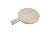 Zabawki drewniane - Playwood Wooden Cutting Board Round with Handle 34cm - SL252C