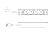 Kabel zasilajacy (zewnetrzny) - DIGITUS 4-Port - 1U - Aluminum PDU - DN-95418-FR