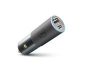 Telefon - Adapter i Ladowarka - 3mk Hyper Car Charger USB-C USB-A 100W - Silver - 5903108464567