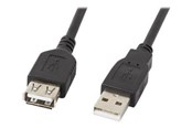 Kabel USB - Lanberg - USB extension cable - USB to USB - 1.8 m - CA-USBE-10CC-0018-BK