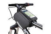Akcesoria rowerowe - Wozinsky Bicycle Frame Bag + Detachable Phone Case for 6.5" 1.5L Black (WBB7BK) - 5907769312199