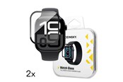 Telefon - szklo ochronne - Wozinsky Full Glue Tempered Glass with Black Frame for Apple Watch 46mm (2 pcs) - 5907769366406