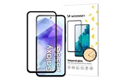 Telefon - szklo ochronne - Wozinsky Super Durable Full Glue Tempered Glass Full Screen Protector with Frame Case Friendly for Samsung Galaxy A26 Black - 5907769369155
