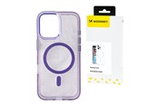 Telefon - Pokrowiec i etui - Wozinsky Glitter Case with Mag Safe for Samsung Galaxy S25+ - Purple with Glitter - 5907769369889