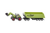 Samochody i pojazdy - SIKU 1949 Tractor with Front Loader Dolly and Dump Truck 1:50 - S-1949