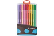 Przybory do pisania i rysowania - STABILO Pen 68 - Felt-tip pen - ColorParade - Set of 20 - Anthracite/Light blue - 6820-031-04