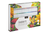 Artykuly Artystyczne & Rzemieslnicze - Craft Sensations Fineliner & Brushpen set - 40 pcs - CR5028/GE
