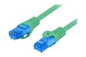 Kabel sieciowy - Lanberg patch cable - 0.5 m - green RAL 6024 - Niebieski - 0.5m - PCF6A-10CC-0050-G