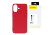 Telefon - Pokrowiec i etui - Wozinsky Liquid Silicone MagSafe Case for Samsung Galaxy S25 - Red - 5907769370472