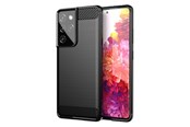 Telefon - Pokrowiec i etui - Hurtel Carbon Case Flexible Cover TPU Case for Samsung Galaxy S21 Ultra 5G Black - 5907769324086