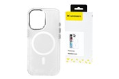 Telefon - Pokrowiec i etui - Wozinsky Glitter Case with Mag Safe for Samsung Galaxy S24 FE - Transparent with Glitter - 5907769370946
