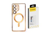 Telefon - Pokrowiec i etui - Wozinsky Electroplated Magsafe Case for Samsung Galaxy S24 FE - Gold - 5907769371394