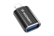 Kabel USB - Wozinsky WALA-01 Lightning Adapter - USB-A OTG - Black - 5907769378959