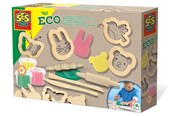 Materialy hobbystyczne - SES Creative Clay with Wooden Tools - 3 Clay Pots - 24917