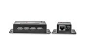 Wzmacniacz i transceiver - Lindy USB 2.0 4 Port CAT.5/6 Extender With Power Over CAT.5/6 - 42681