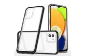 Telefon - Pokrowiec i etui - Hurtel Clear 3in1 Case for Samsung Galaxy A03 Silicone Cover with Frame Black - 5907769348730