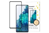 Telefon - szklo ochronne - Wozinsky Super Durable Full Glue Tempered Glass Full Screen With Frame Case Friendly Samsung Galaxy S20 FE Black - 9111201915237