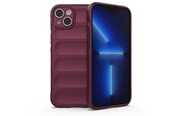 Telefon - Pokrowiec i etui - Hurtel Magic Shield Case for iPhone 14 Plus Elastic Armored Case in Burgundy - 9145576266328