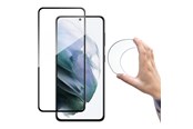 Telefon - Pokrowiec i etui - Wozinsky Full Cover Flexi Nano Glass Film Tempered Glass with Frame Samsung Galaxy S21+ 5G (S21 Plus 5G) Black - 9111201928305