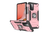 Telefon - Pokrowiec i etui - Wozinsky  Ring Armor Armored Hybrid Case Cover + Magnetic Holder Samsung Galaxy A72 4G Pink - 9111201935822