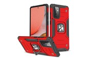 Telefon - Pokrowiec i etui - Wozinsky Ring Armor Armored Hybrid Case Cover + Magnetic Holder for Samsung Galaxy A72 4G Red - 9111201935839