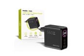 Telefon - Adapter i Ladowarka - Mobile Origin 140W GaN Display Charger PW21 - 2x USB-C + USB-A - MO-140WDCH-PW21