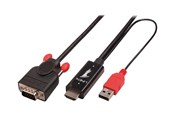 Kabel wyświetlacza - Lindy HDMI to VGA Adapter cable - video converter - black - 41457