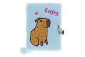 Przybory szkolne - Tinka DIARY PLUSH CAPYBARA BLUE WITH LOCK - 8-802183