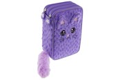 Przybory szkolne - Tinka Tripple Pencil Case - Plush - Cat - Cool School - 8-804212